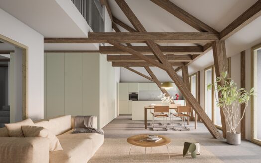 Appartement neuf de 4,5 pces en duplex dans ferme rénovée