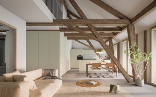 Appartement neuf de 4,5 pces en duplex dans ferme rénovée